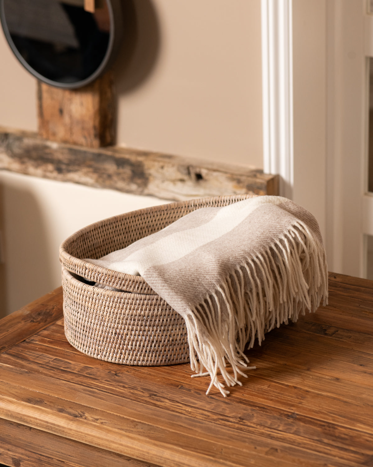 Oval Rattan Storage Basket 3 sizes