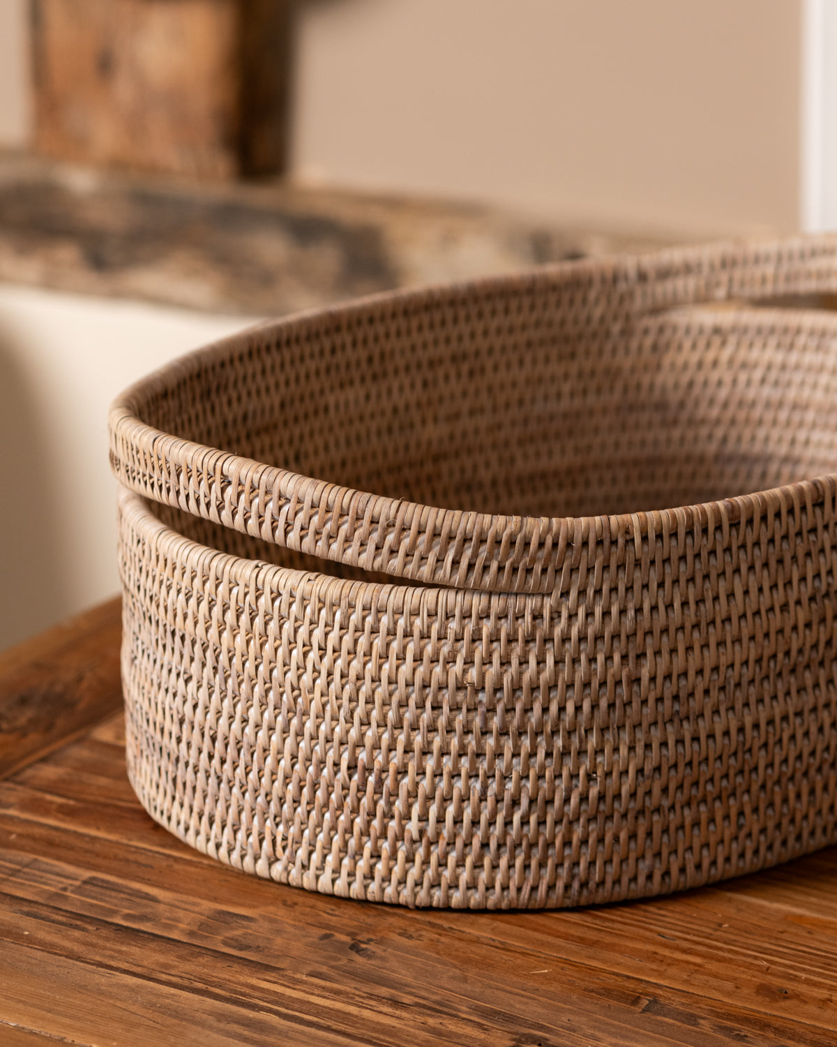 Oval Rattan Storage Basket 3 sizes