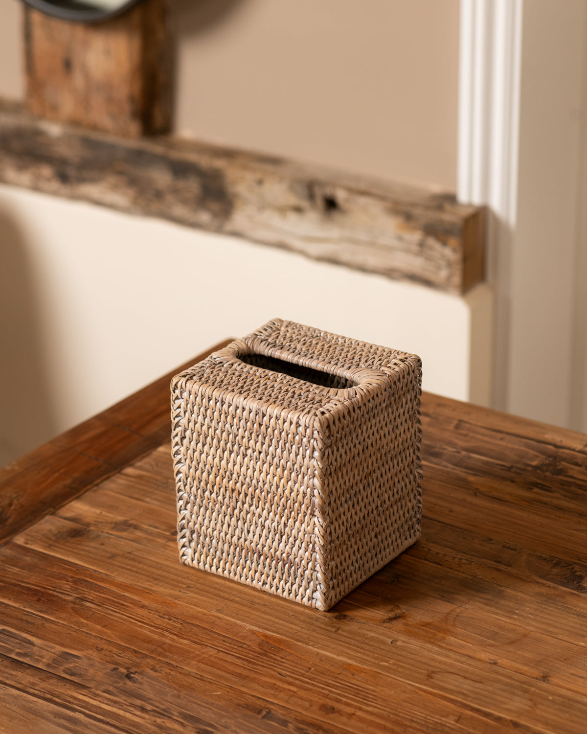SQUARE RATTAN TISSUE COVER