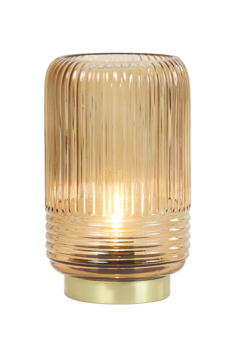 LIPA Glass Brown Table Lamp Cordless 27.5 CM