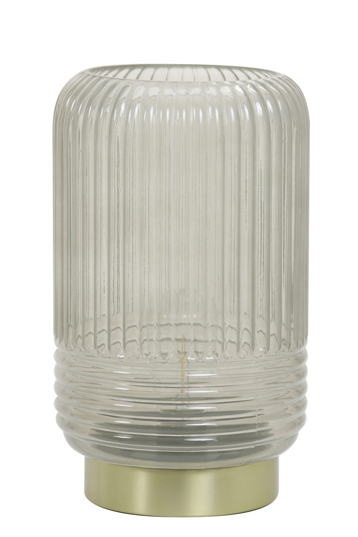 LIPA Glass Warm Grey Table Lamp Cordless 27.5 cm