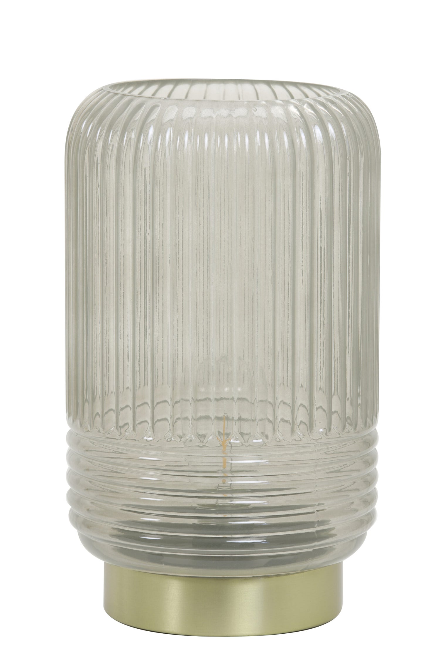 LIPA Glass Warm Grey Table Lamp Cordless 27.5 cm