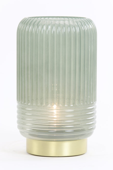LIPA Glass Green Table Lamp Battery 27.5 cm