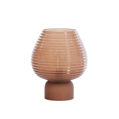alenna brown led glass battery light med