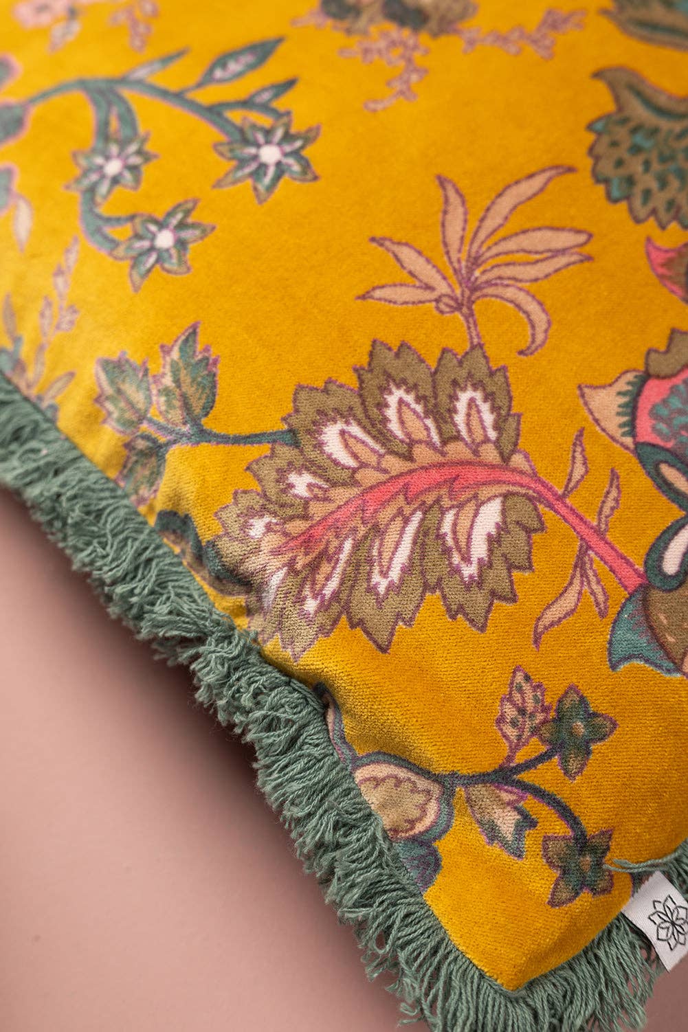 Lichen Floral Velvet Cushion Cover