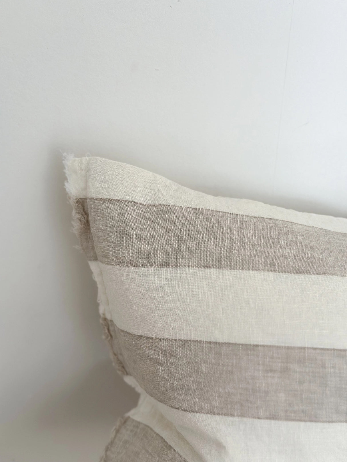 Esmee Linen Cushion Cover – Natural Wide Stripe