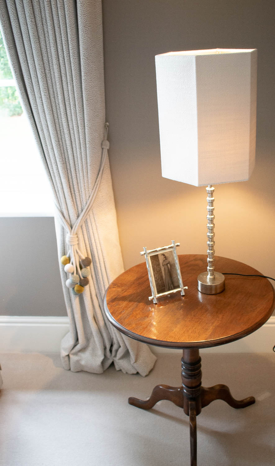 lamp with hexagonal shade