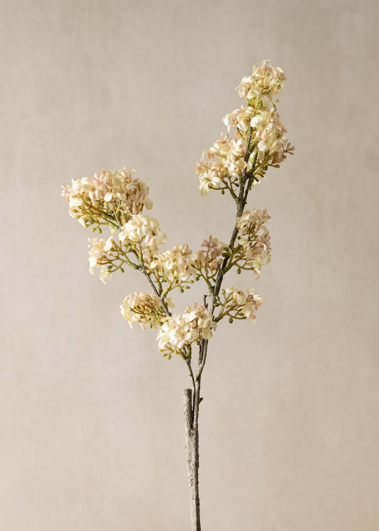Faux Blush Linen Lilac Stem