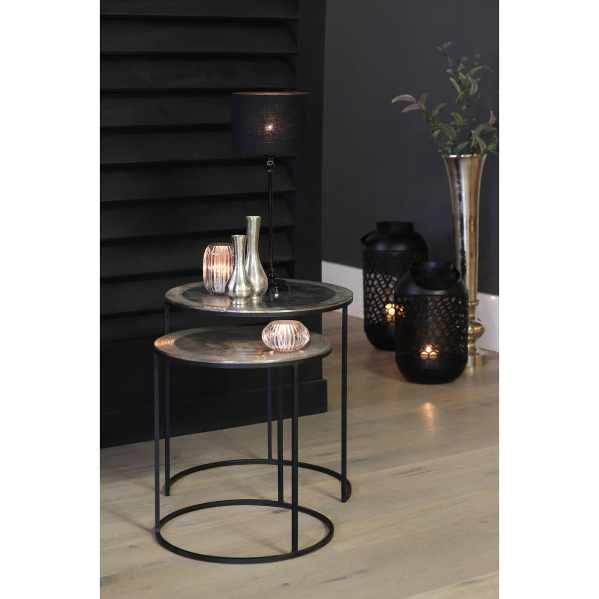 Side table S/2 TALCA raw nickel