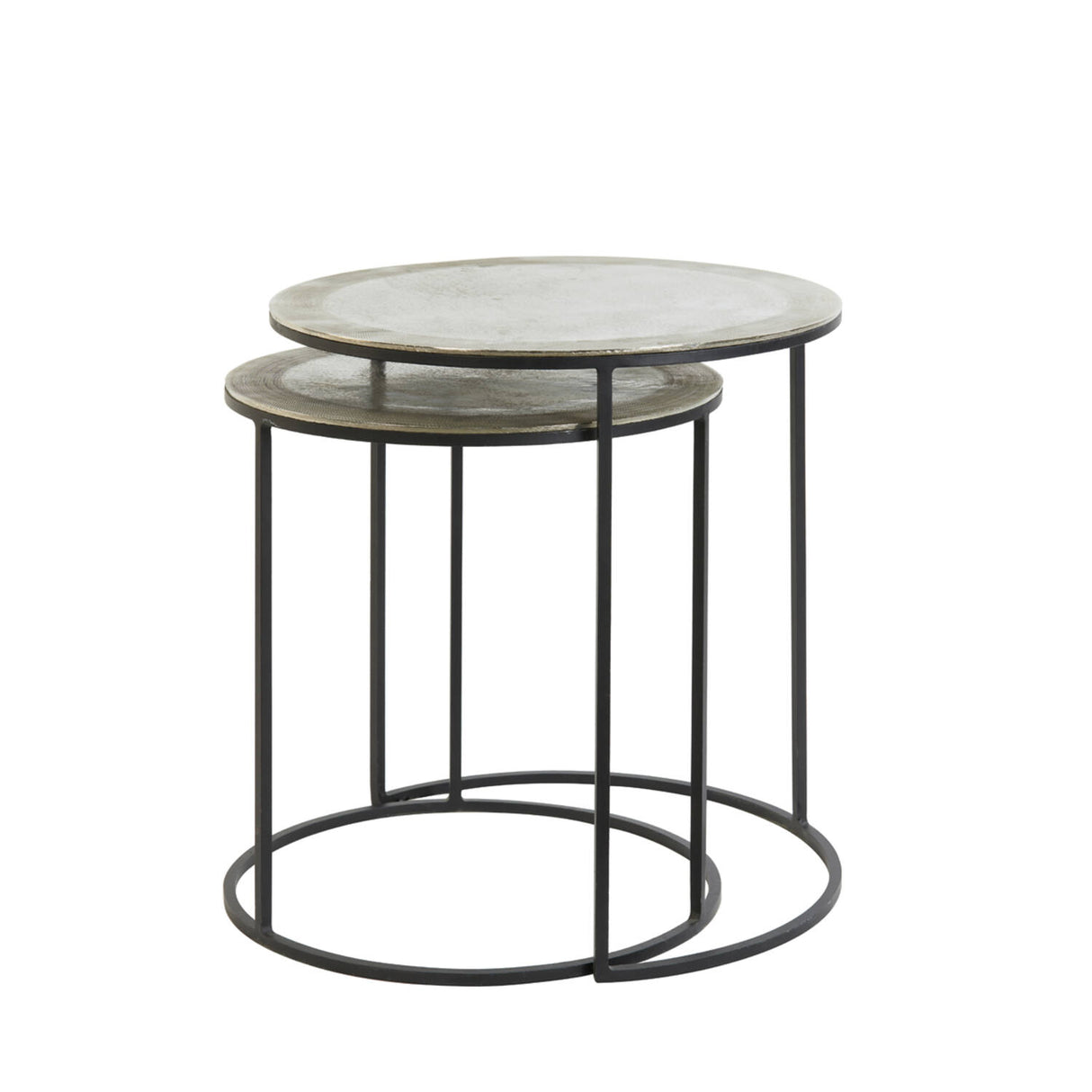 Side table S/2 TALCA raw nickel