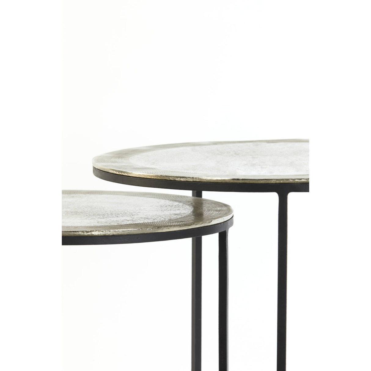 Side table S/2 TALCA raw nickel