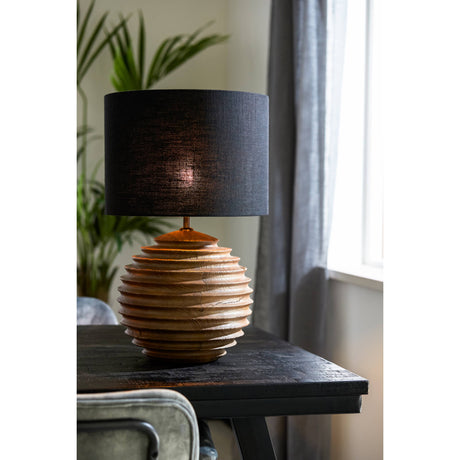 Lamp base RENZO wood matt brown