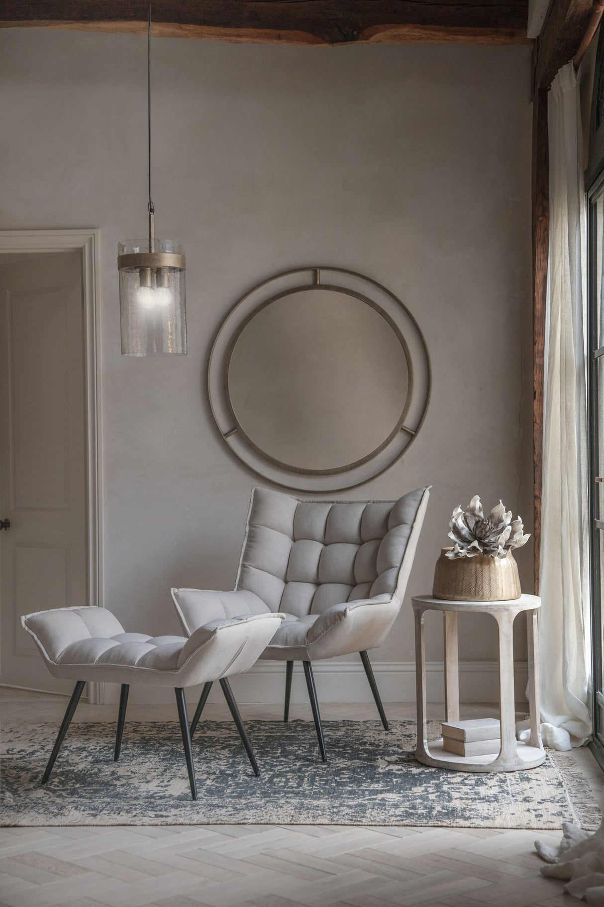 Libra Beadnell Solid Carved Wooden Side Table