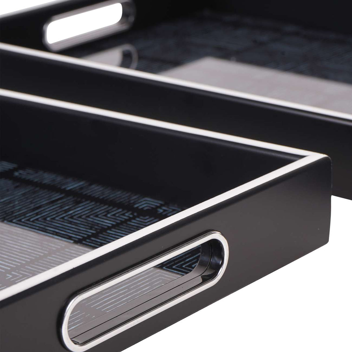 Squares Pattern Set of 2 Trays