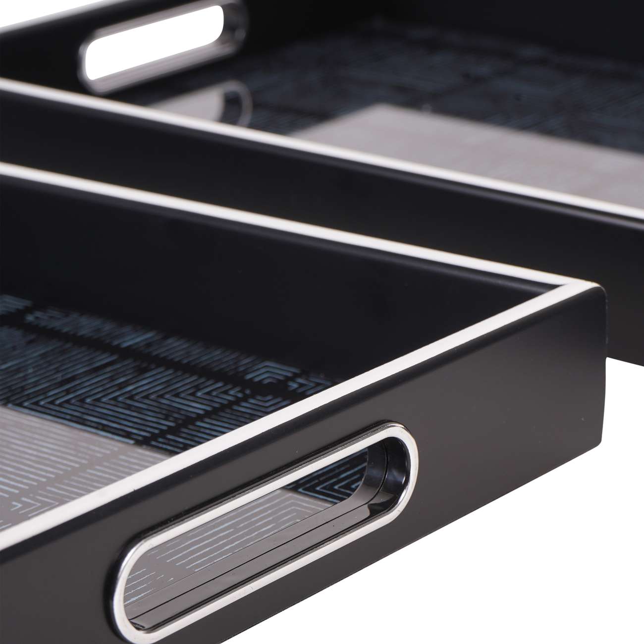 Squares Pattern Set of 2 Trays