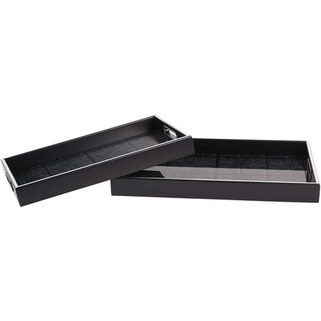 LIBRA- Squares Pattern Set of 2 Trays