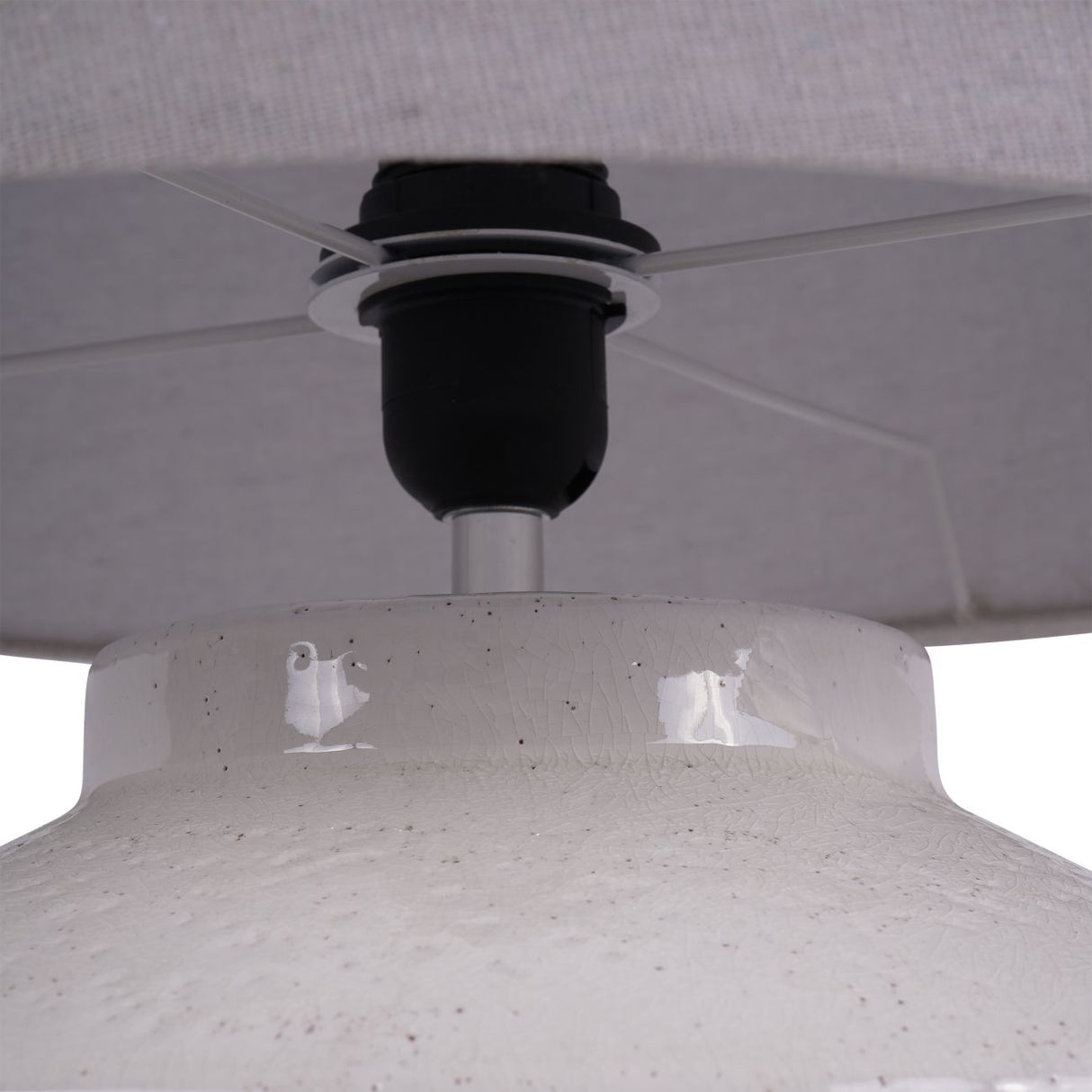 Libra San Sebastian Terracotta Table Lamp White