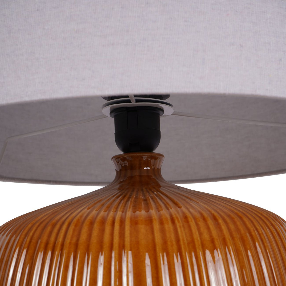 Libra Bruno Ceramic Table Lamp Burnt Ochre