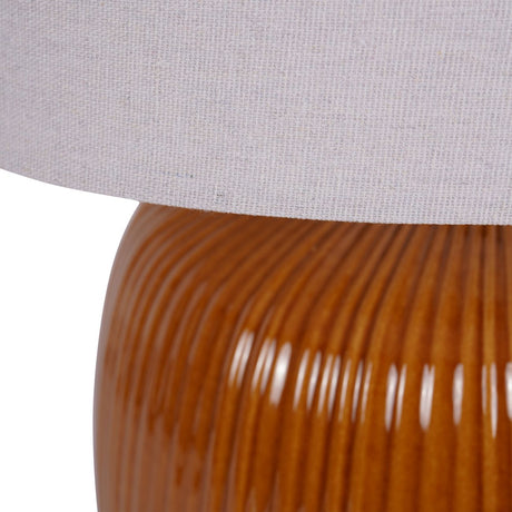 Libra Bruno Ceramic Table Lamp Burnt Ochre