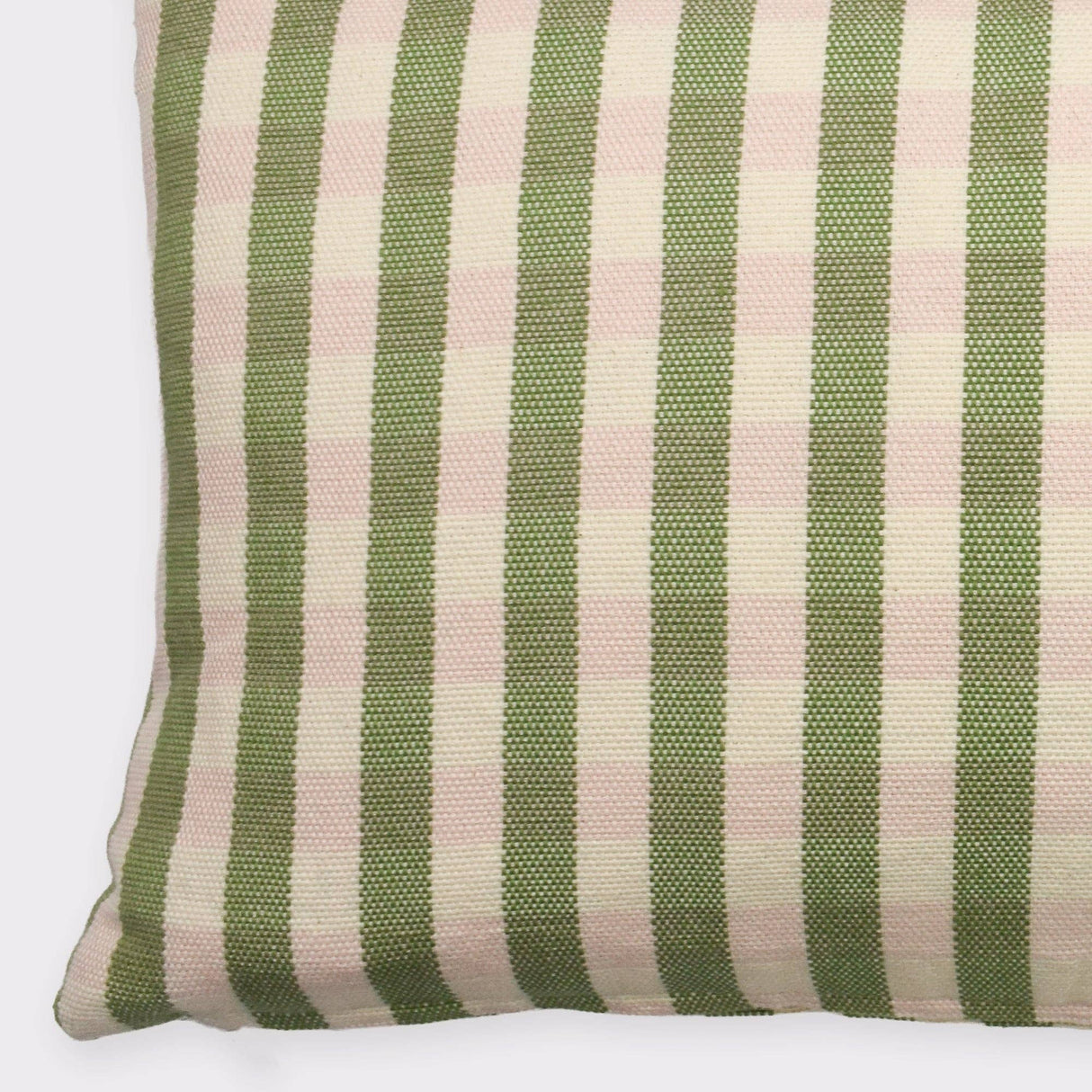 Organic Cotton Woven Cushion - Sage