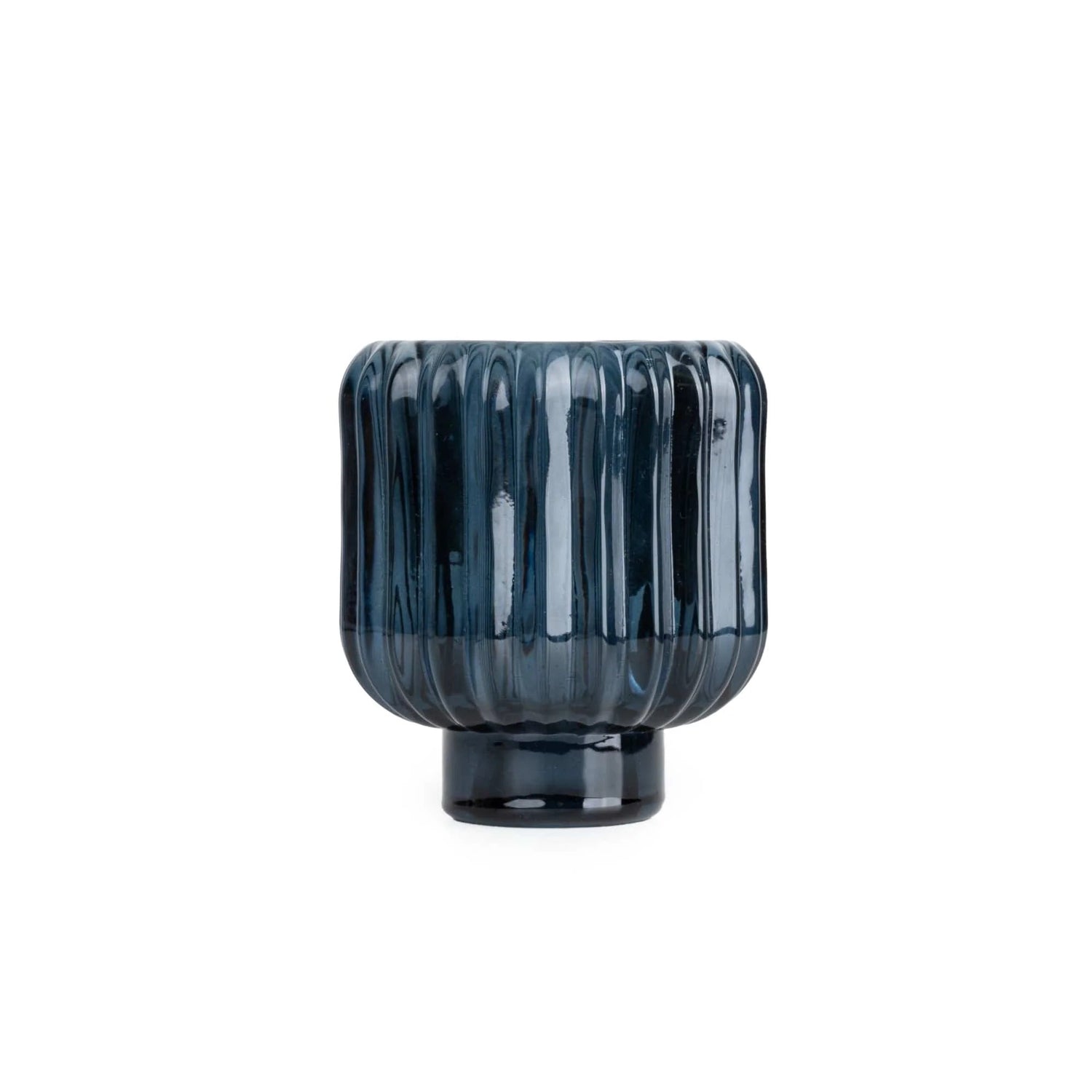 Ridged Glass 2-Way Candleholder  - 3 colours