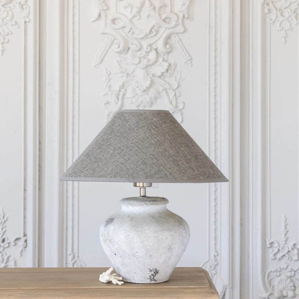 Lamp Ceramic Fabio With Dark Grey Shade