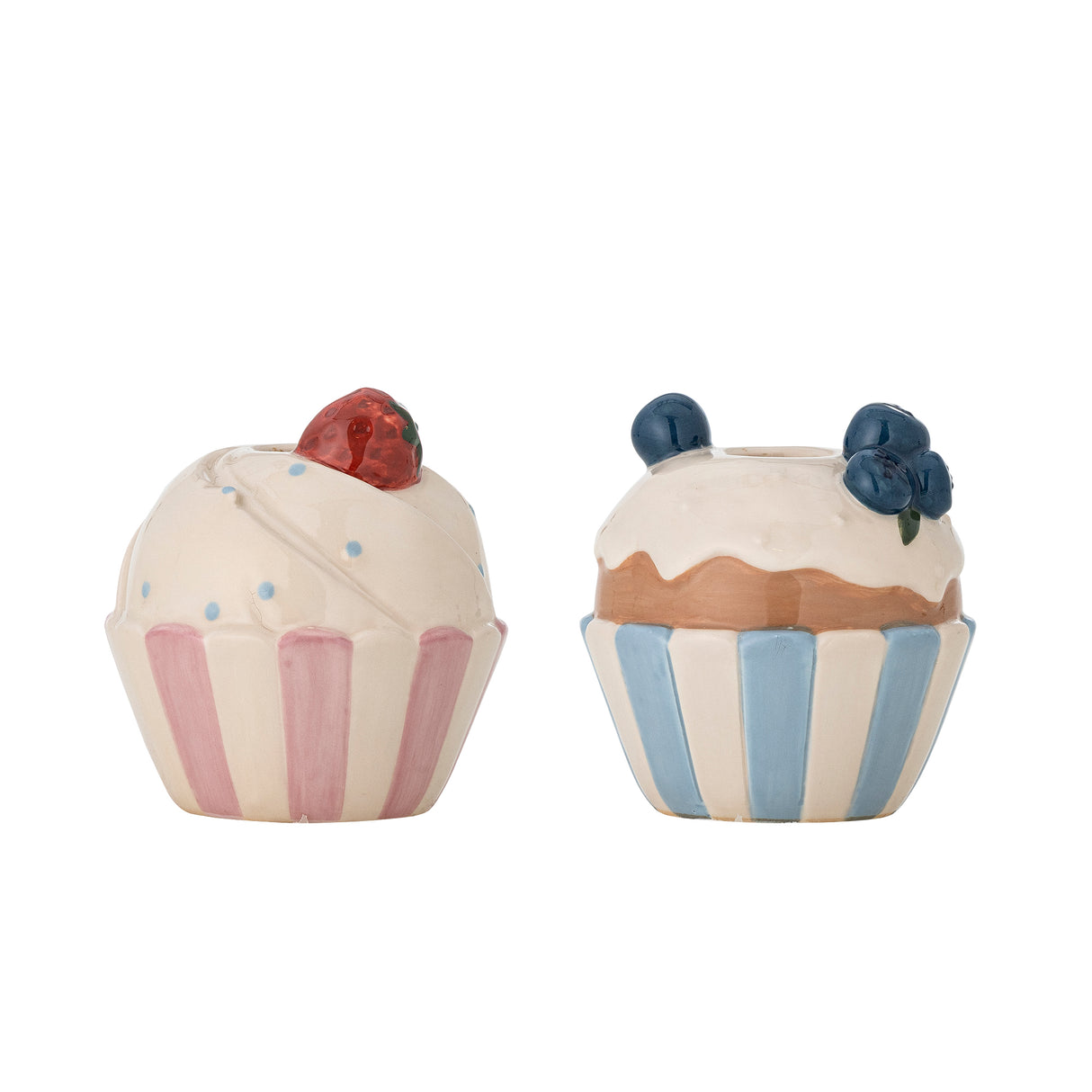 Cupcake Candle Holder, Stoneware, S/2