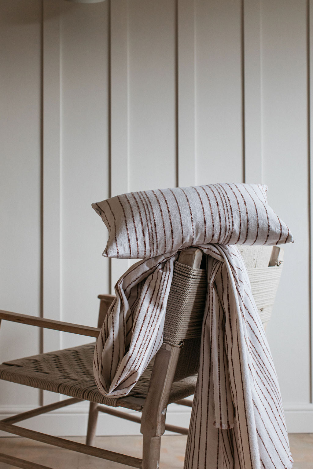 Himmel Terracotta Textured Stripe Cushion