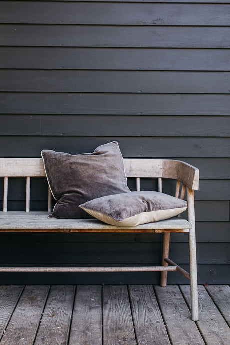 Misi Velvet Cushion - Slate Grey
