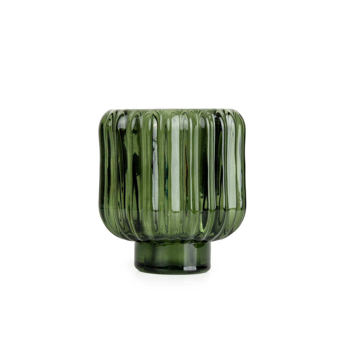 Ridged Glass 2-Way Candleholder  - 3 colours
