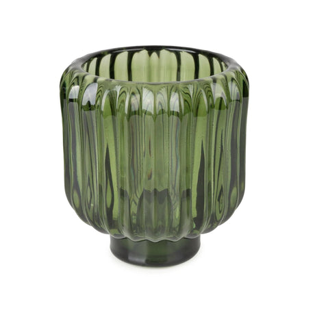 Ridged Glass 2-Way Candleholder  - 3 colours