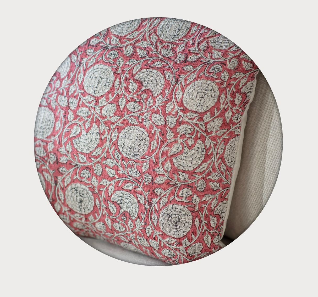 CLARENDON RED PAISLEY 45CM CUSHION