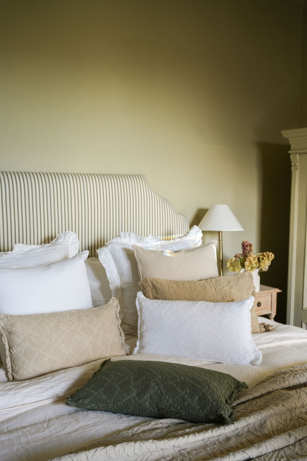 The Chantilly Cushion Olive 30x50cm