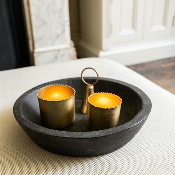 Vintage Wooden Bowl Large 30cm Diameter