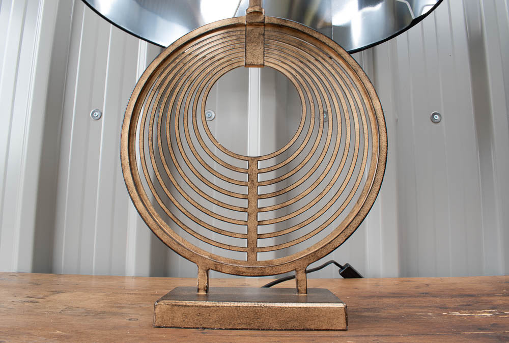 libra gold circles lamp base
