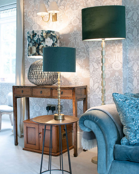 Emerald Green Linen shade