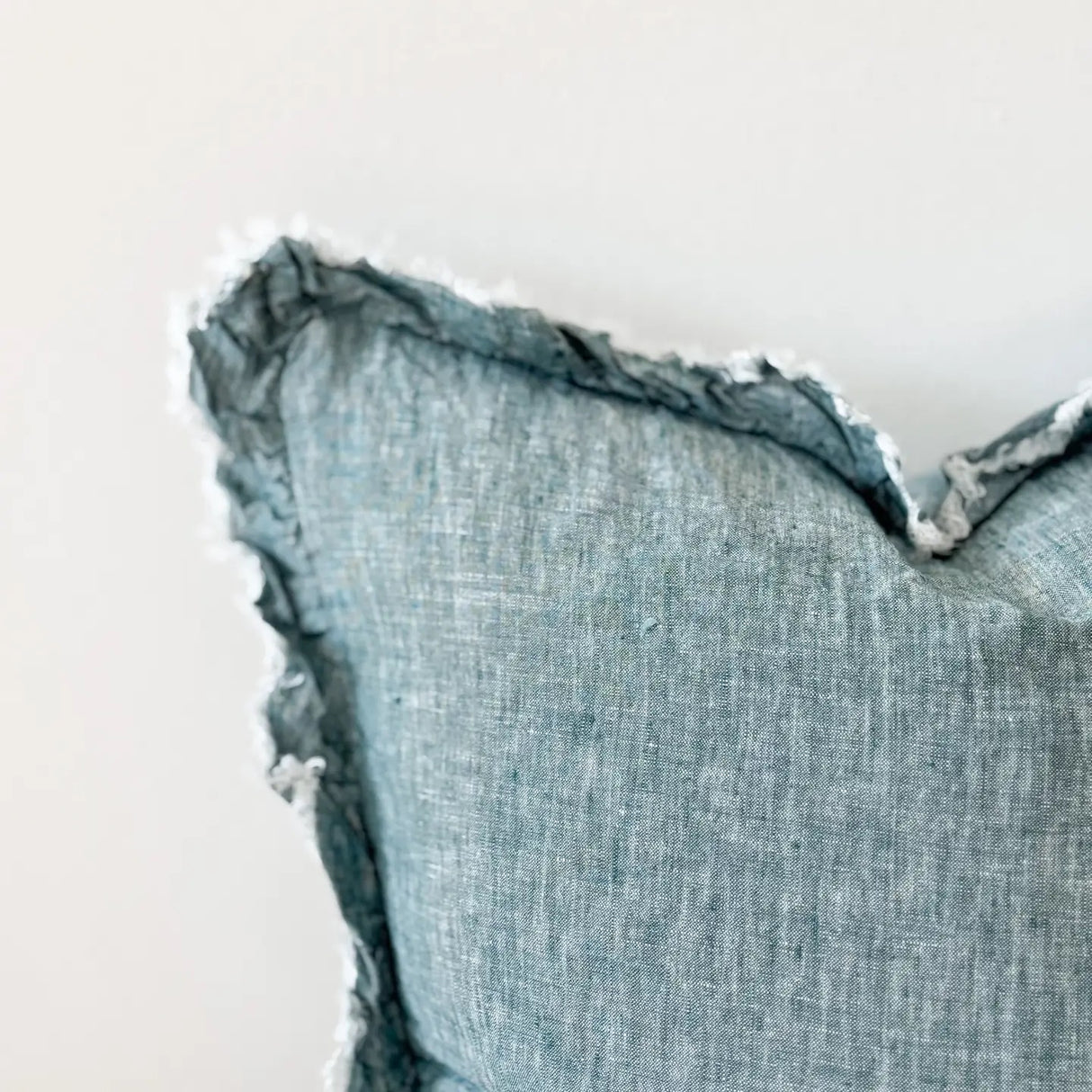 Hallie Washed Dark Teal Cushion Cover, 45x45cm