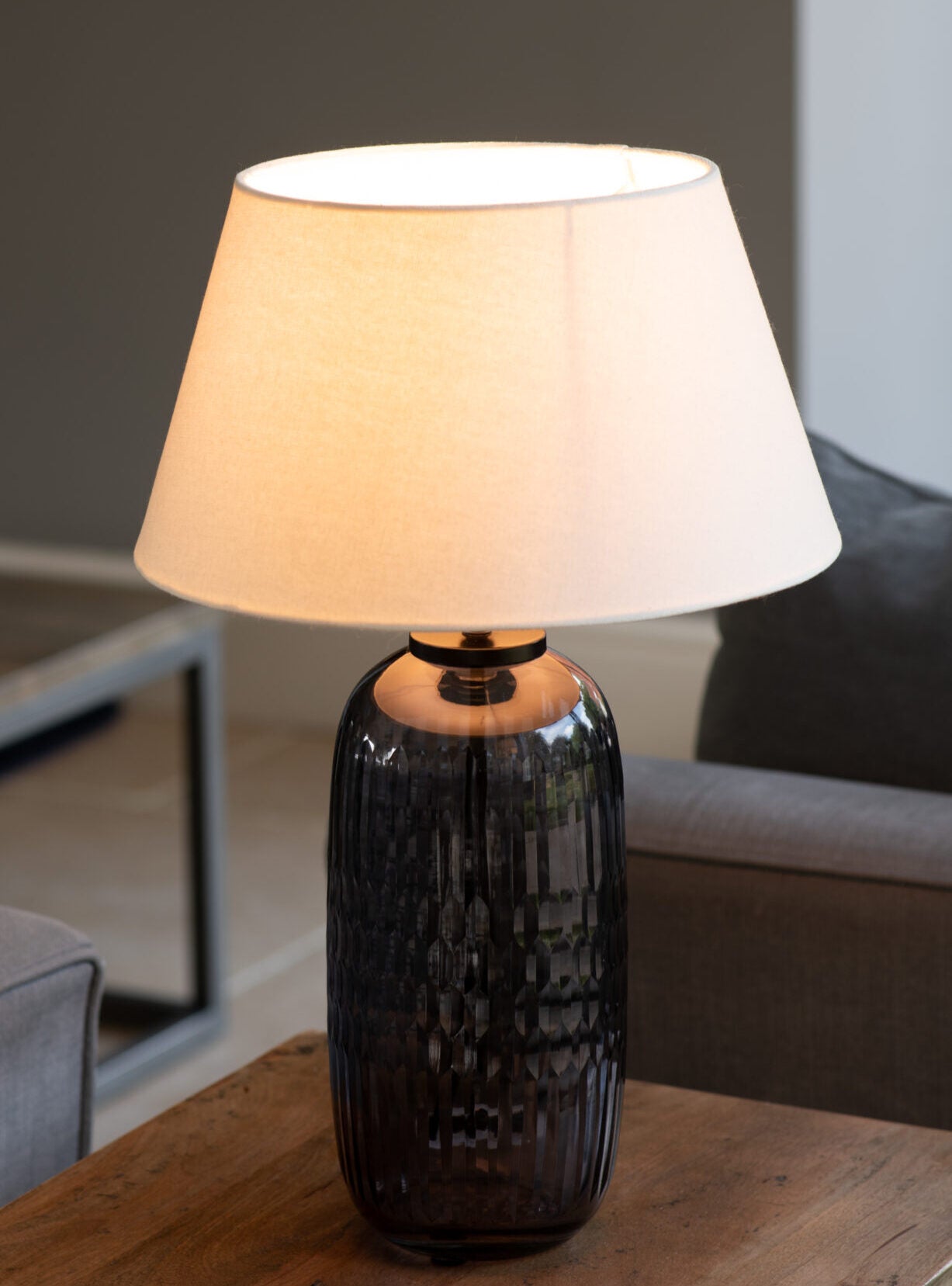 DILANO Glass Smoke Blue Lamp (Base only)