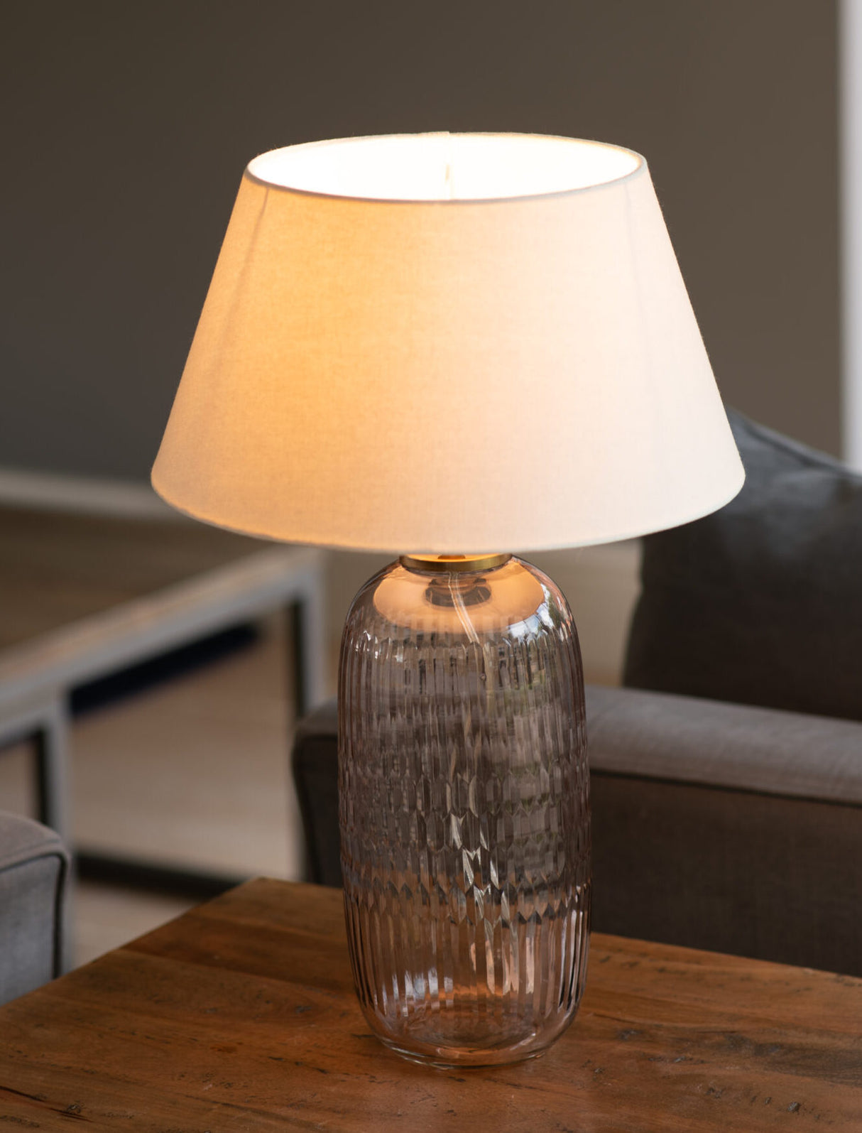 DILANO Glass Light Pink Lamp (base only)