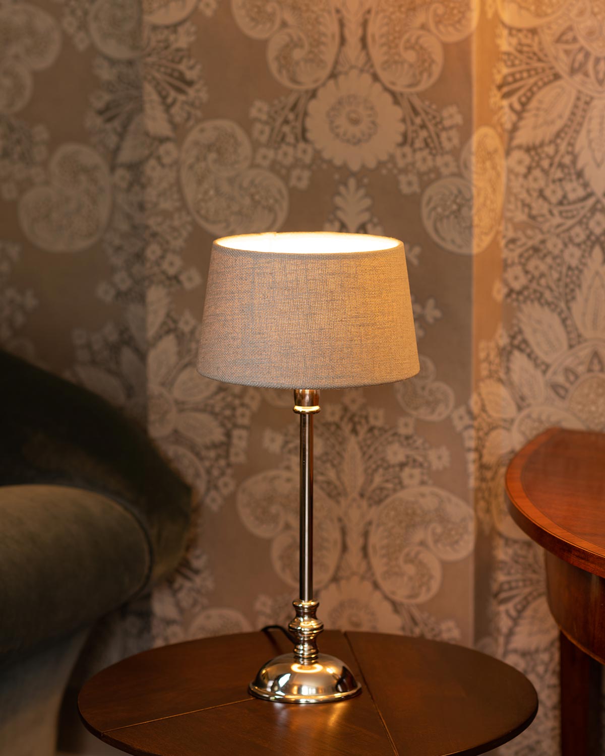 MITHUL Nickel Lamp with Shade