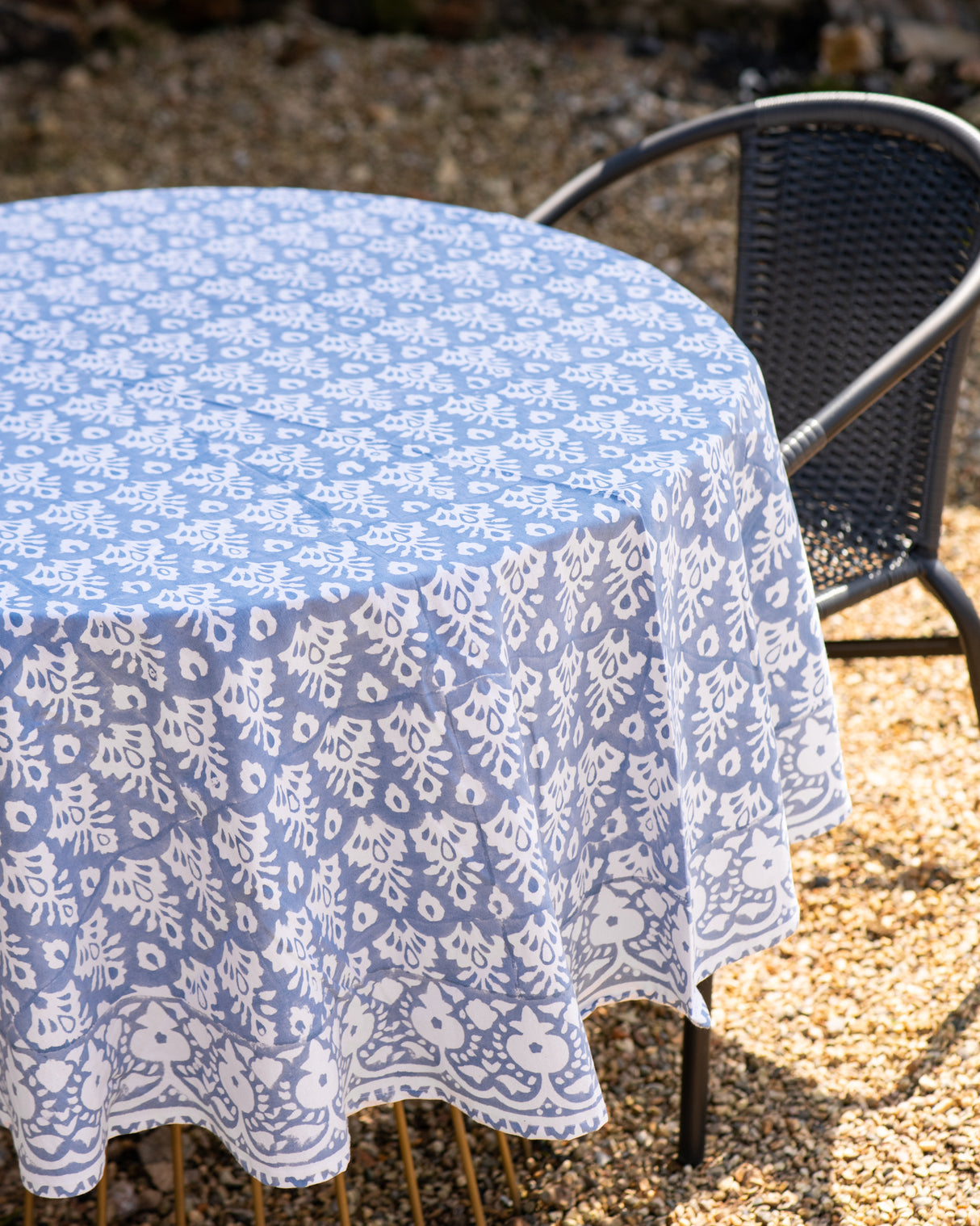 Neela Cotton Hand Block Printed Tablecloth - 4 sizes