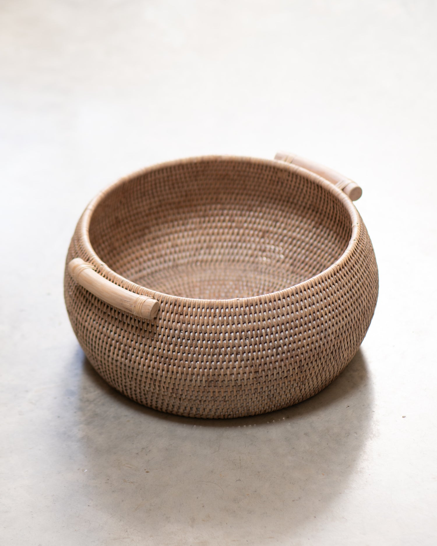 Round Rattan  Basket with Handles - 3 sizes