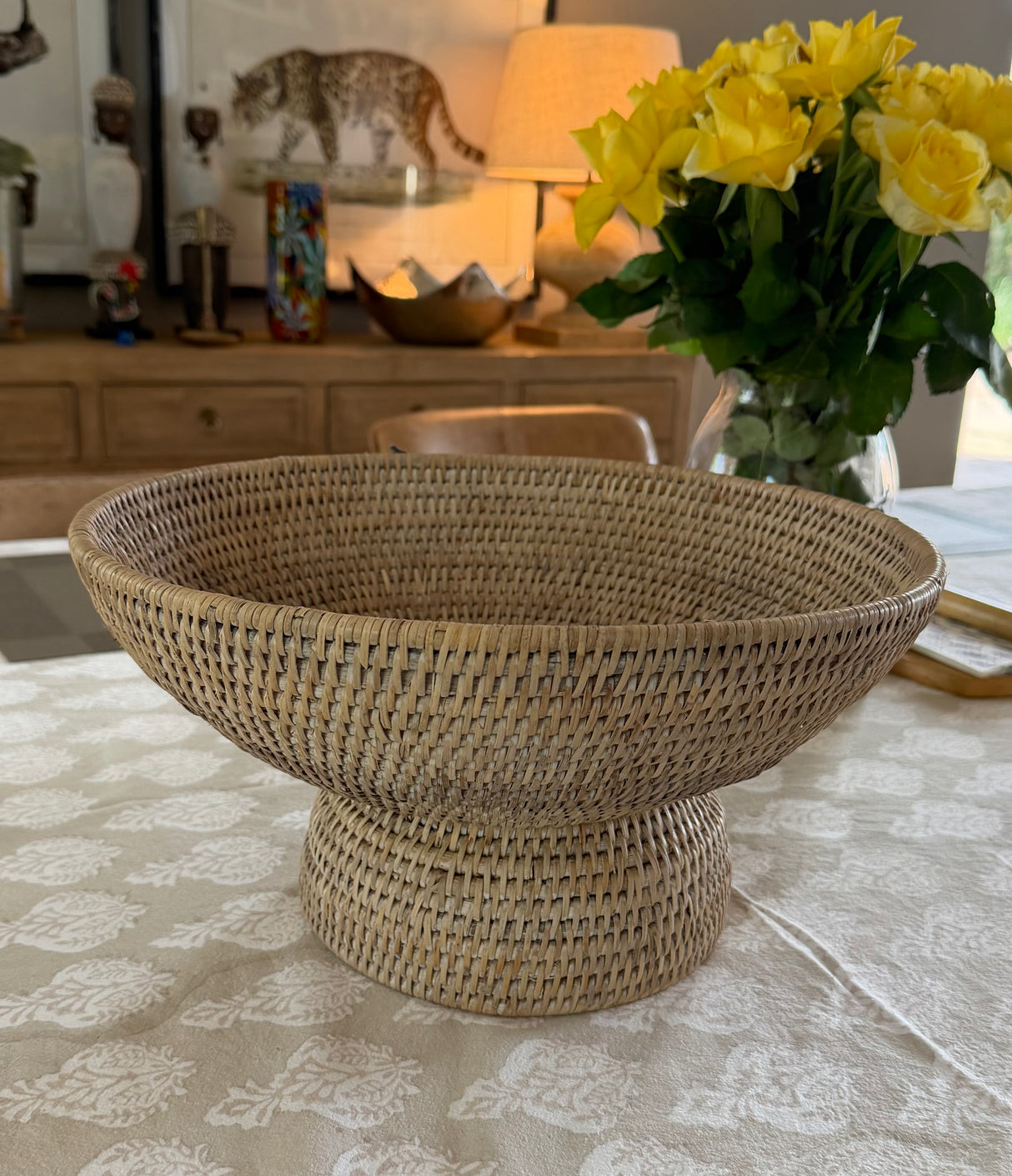 RATTAN ROUND FRUIT TRAY