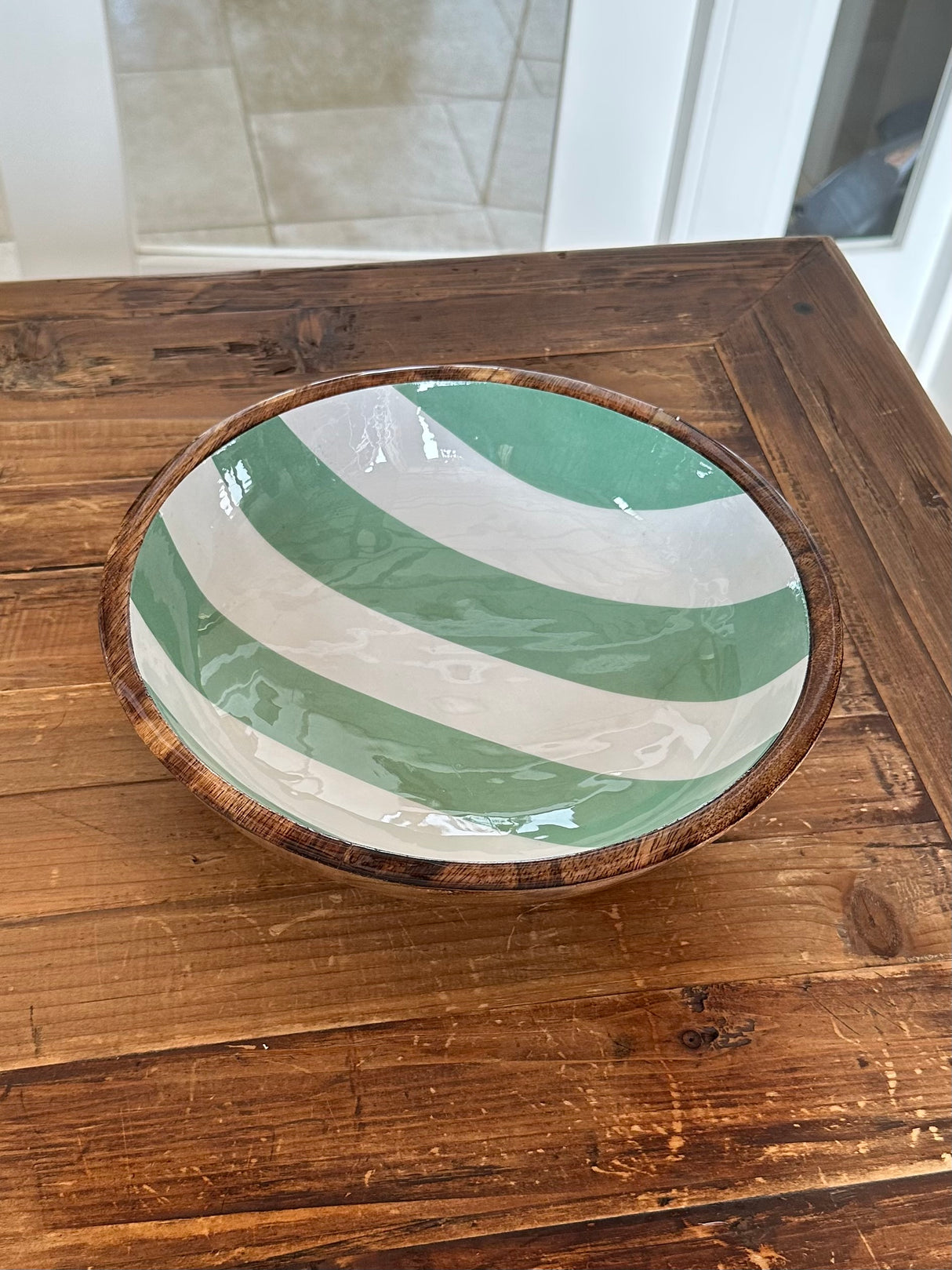Cabana Stripe Enamel Bowl - Small - 3 colours