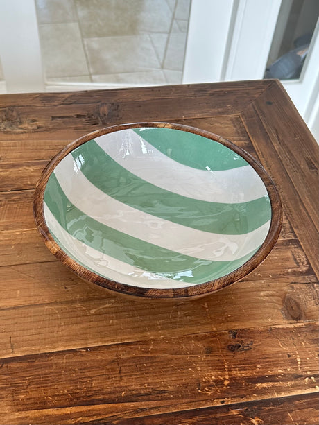 Cabana Stripe Enamel Bowl - Small - 3 colours