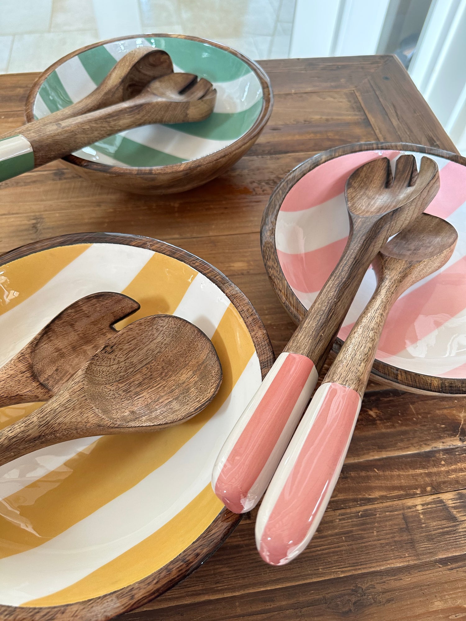 Cabana Stripe Enamel Bowl - Small - 3 colours