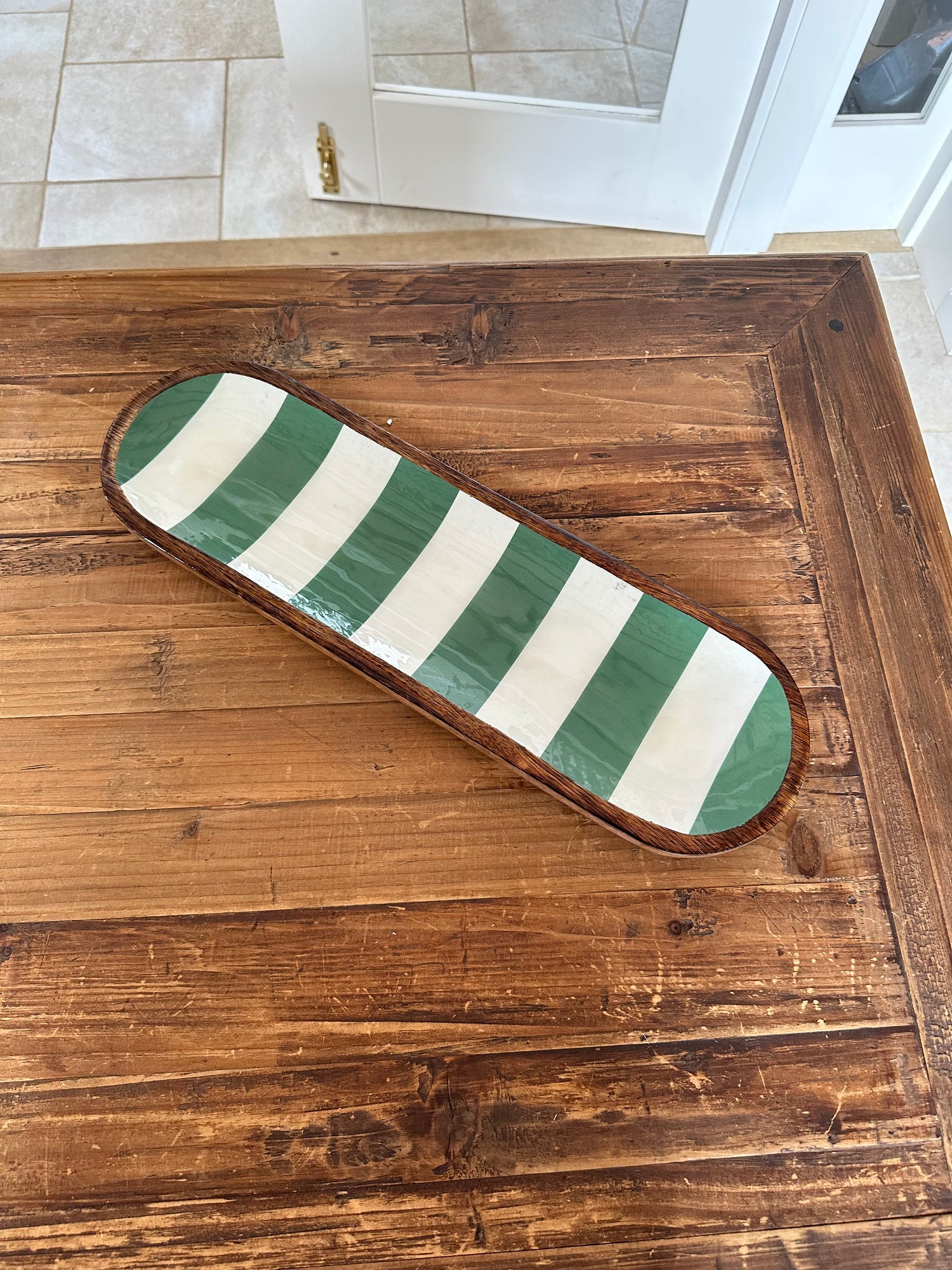 Cabana Stripe Enamel Tray 45cm