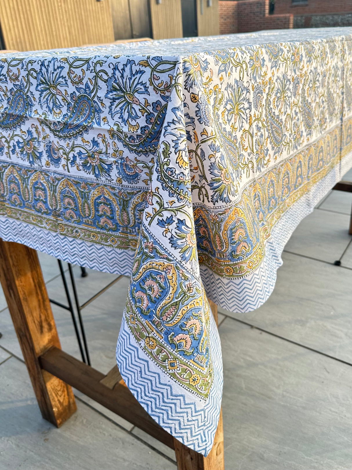 Lilli Cotton Hand Block Printed Tablecloth