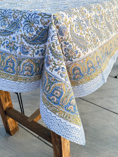 Lilli Cotton Hand Block Printed Tablecloth