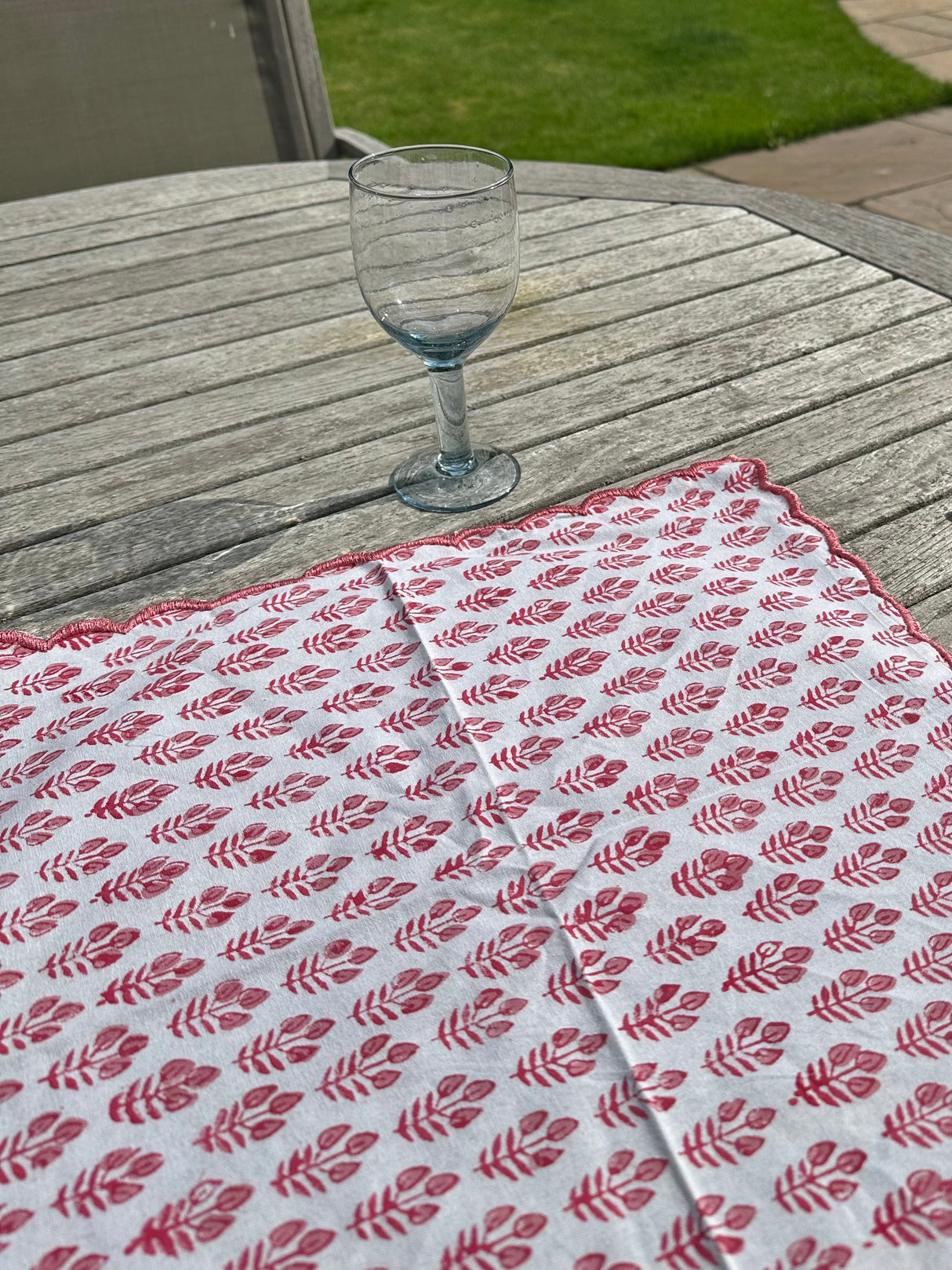 Pretty in Pink Hand Block Print Napkin S/4